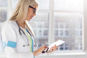 Medical records on tablet